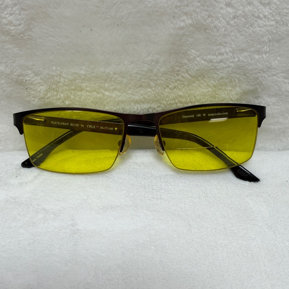 Rockaway Blvd by Cruz Gunmetal Eyeglasses Frames Only‎ 54-17-140 w/ Case